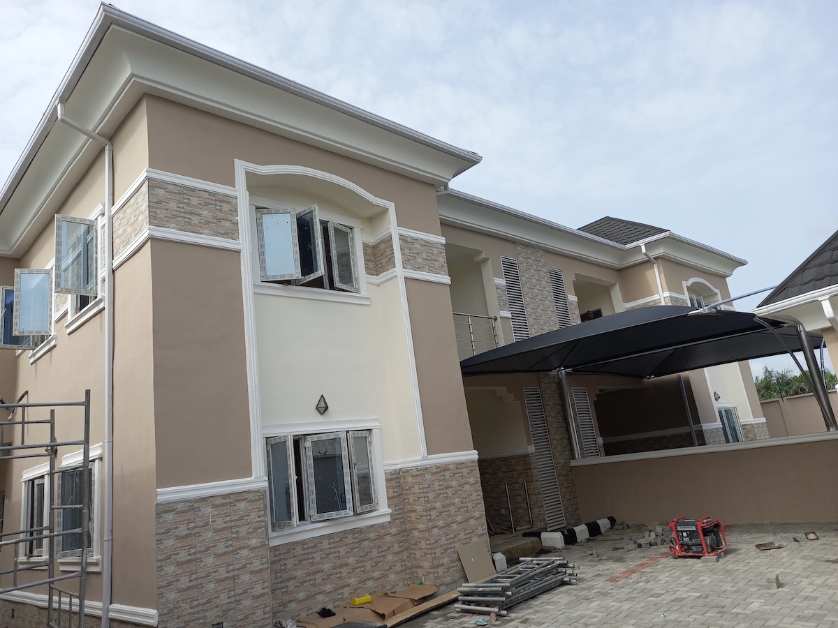 Front elevation — semi-detached duplexes
